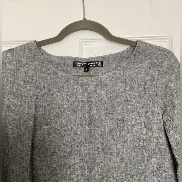 Gray Linen Blouse - Picture 2 of 6